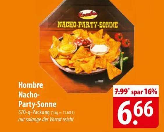 Hombre Nacho-Party-Sonne 570-g-Packung
