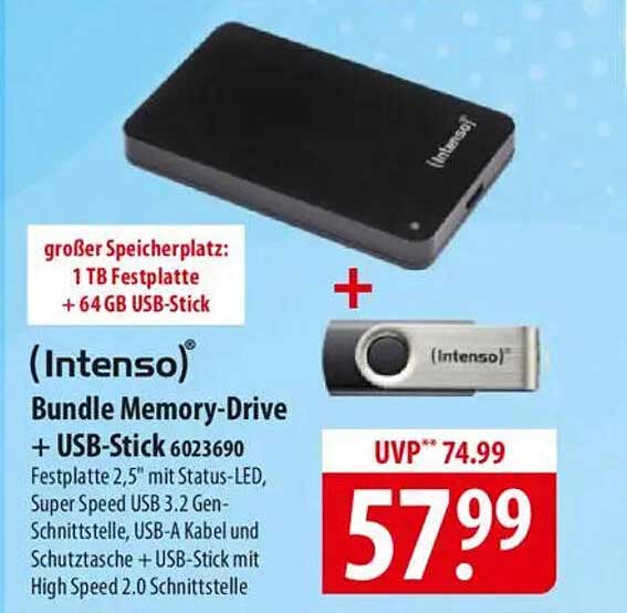 (Intenso) Bundle Memory-Drive + USB-Stick 6023690