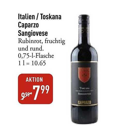 Italien / Toskana Caparzo Sangiovese