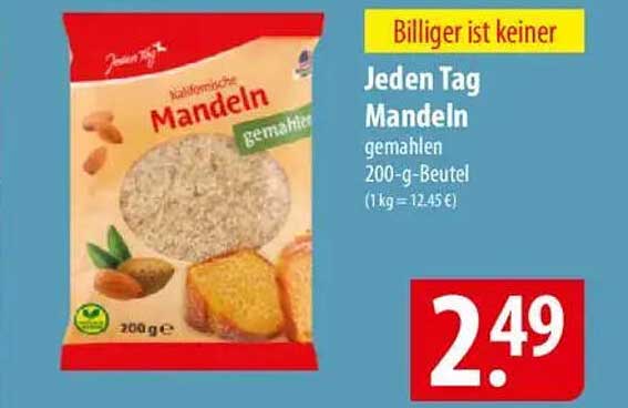 Jeden Tag Mandeln gemahlen 200-g-Beutel