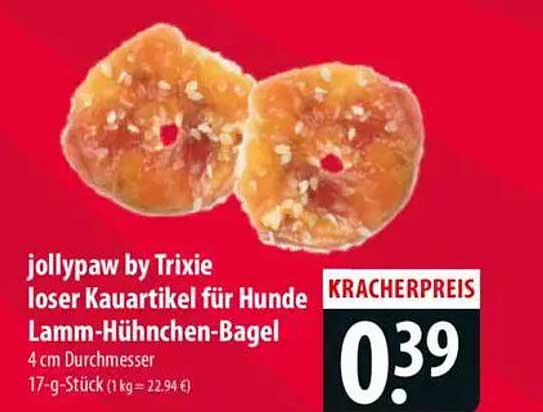 jollypaw by Trixie loser Kauartikel für Hunde Lamm-Hühnchen-Bagel