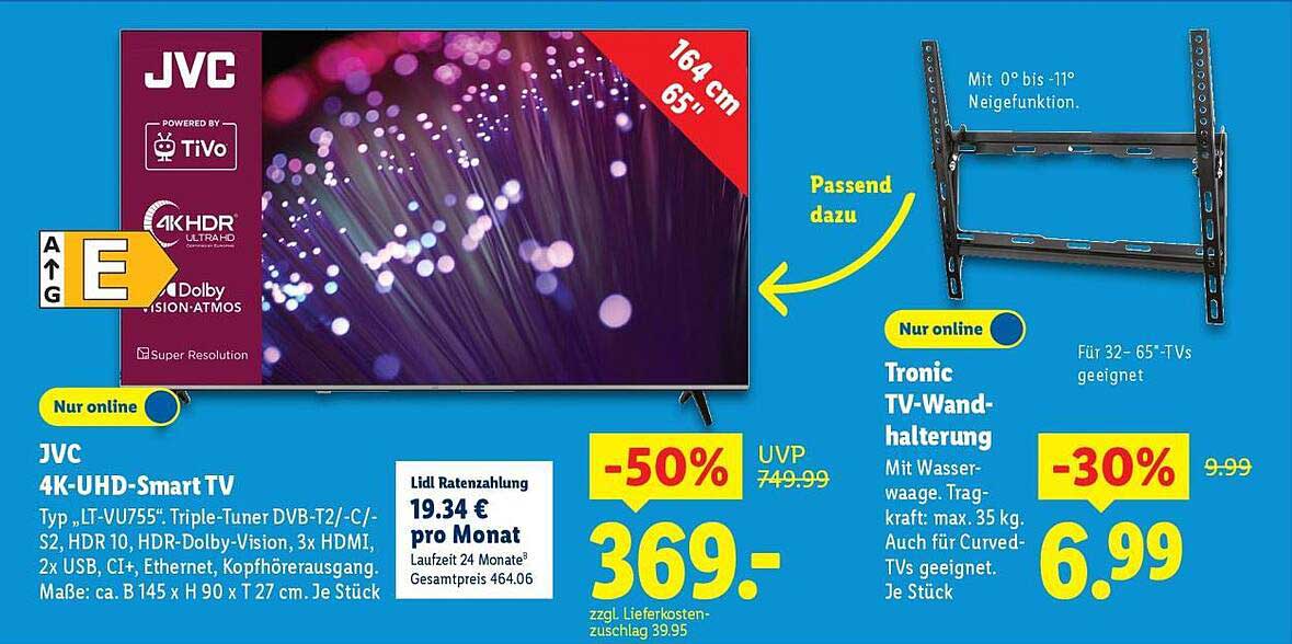 JVC 4K-UHD-Smart TV 164 cm (65") - Jetzt zum Top-Preis!