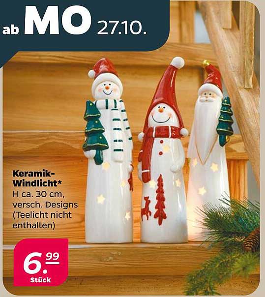 Keramik-Windlicht* - Verschiedene Designs, Höhe ca. 30 cm