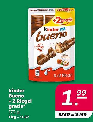 kinder Bueno + 2 Riegel gratis