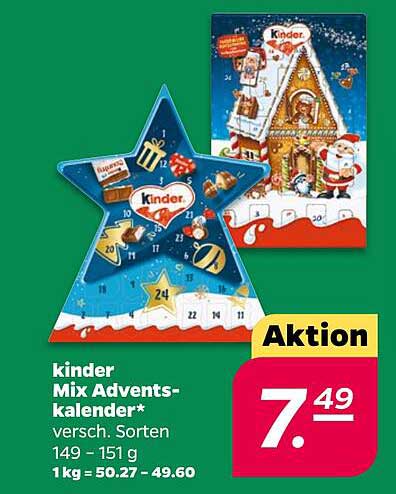 kinder Mix Adventskalender* versch. Sorten 149 - 151 g