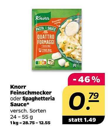 Knorr Feinschmecker oder Spaghetteria Sauce*