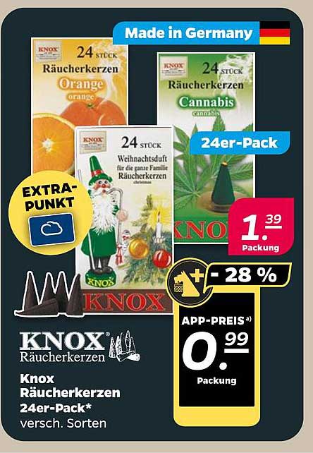 Knox Räucherkerzen 24er-Pack – verschiedene Sorten
