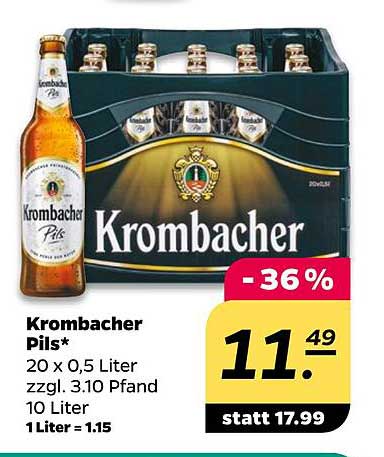 Krombacher Pils 20 x 0,5 Liter