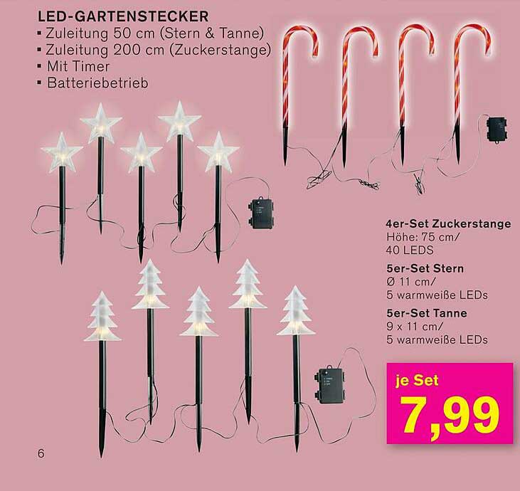 LED-Gartenstecker Set