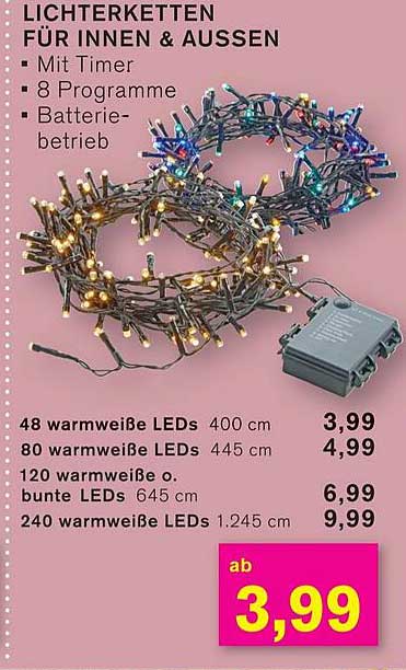 Lichterketten für Innen & Außen mit Timer