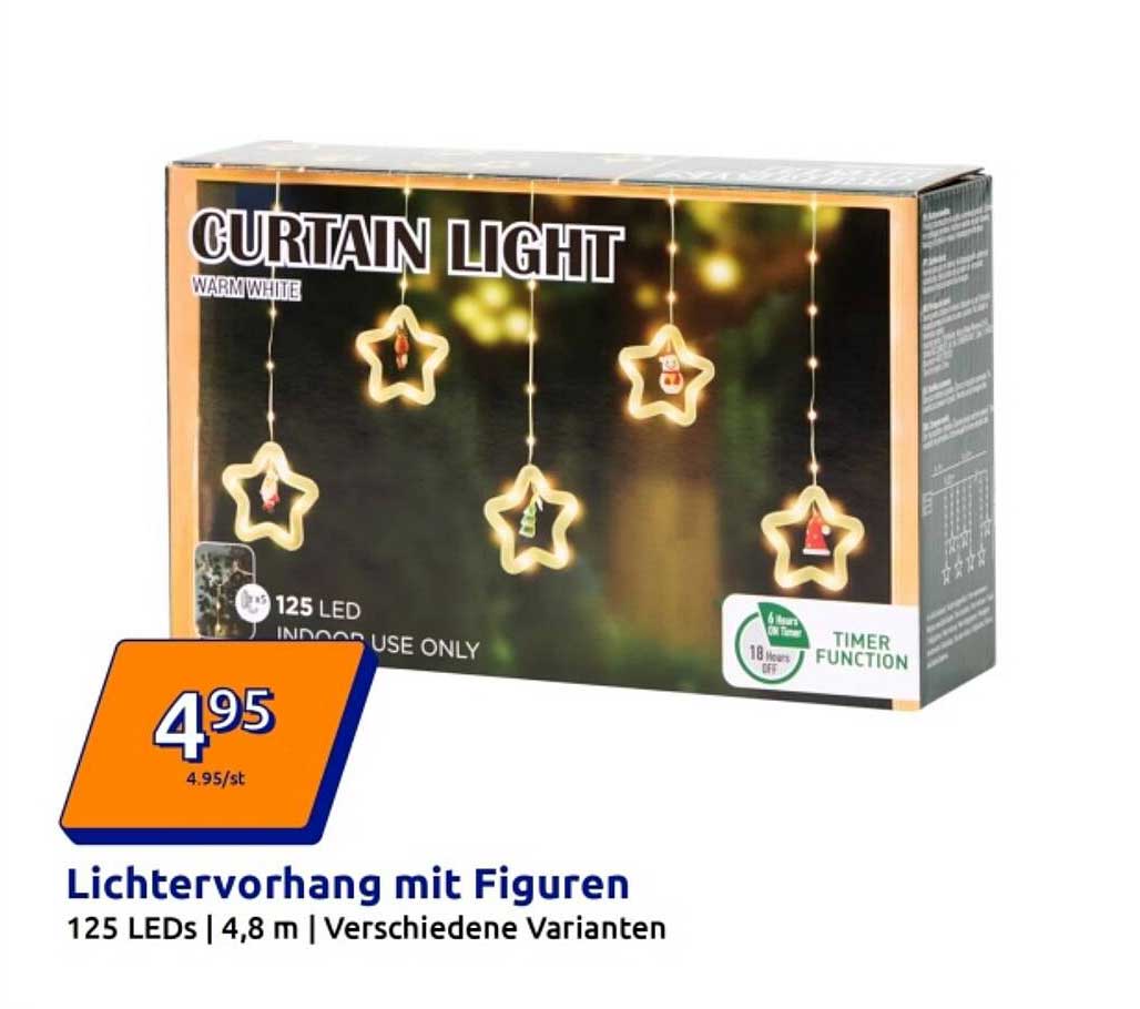 Lichtervorhang mit Figuren