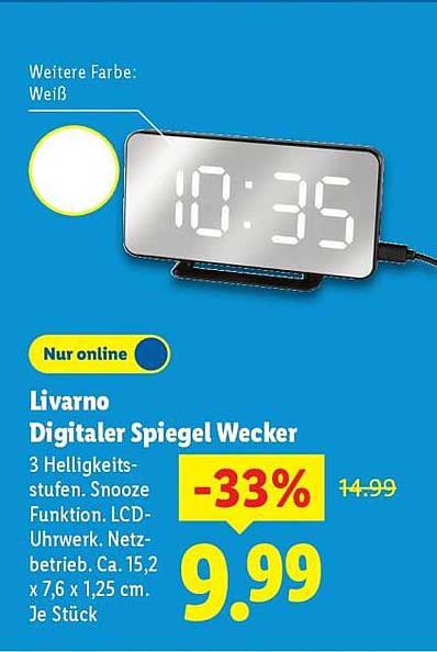 Livorno Digitaler Spiegel Wecker