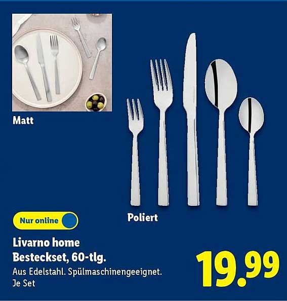 Livorno home Besteckset, 60-tlg.