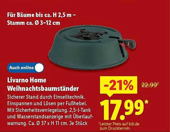 Livorno Home Weihnachtsbaumständer