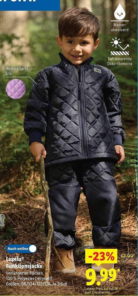 Lupilu® Funktionsjacke - Verfügbar in den Größen 98/104 - 122/128
