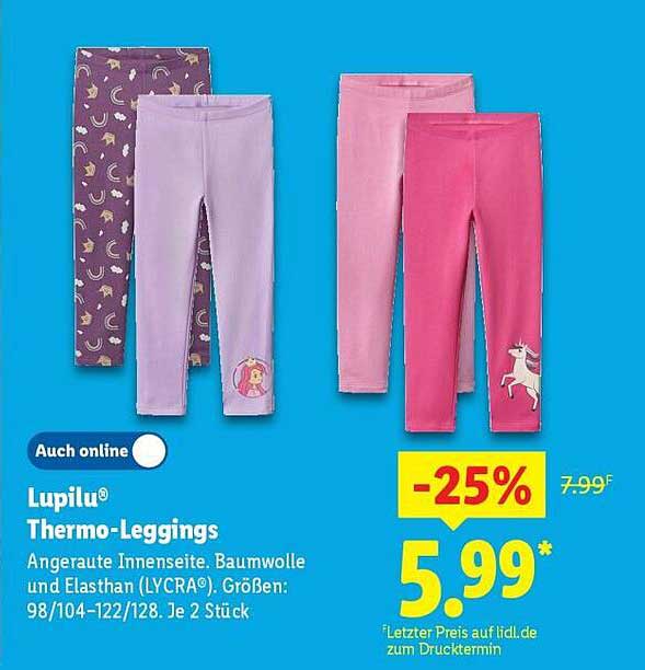 Lupilu® Thermo-Leggings 2 Stück