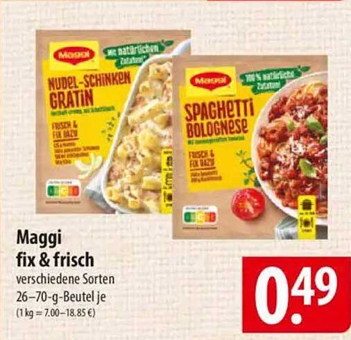 Maggi fix & frisch - verschiedene Sorten