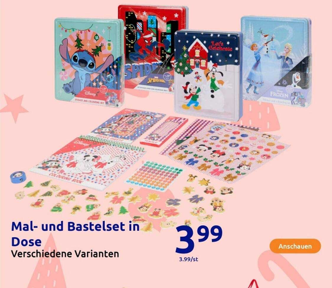Mal- und Bastelset in Dose - verschiedene Varianten