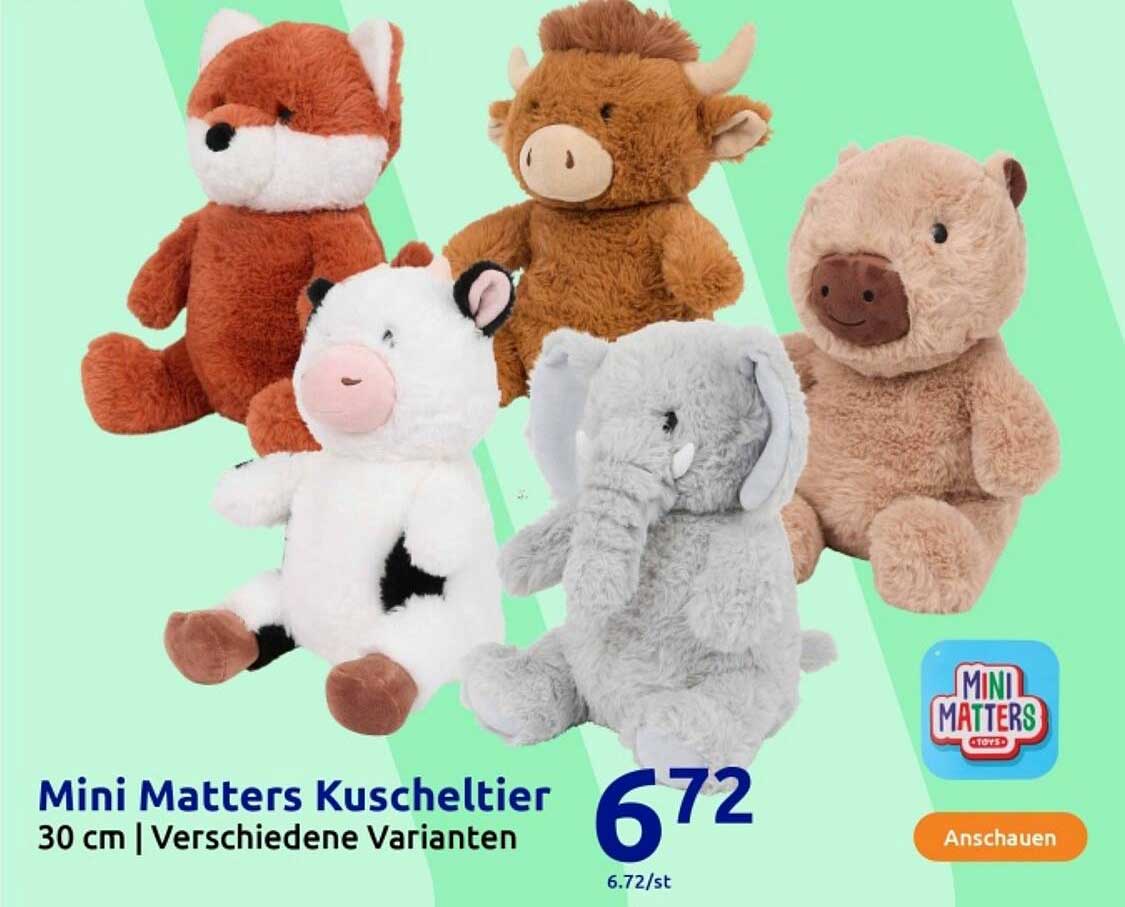Mini Matters Kuscheltier 30 cm | Verschiedene Varianten