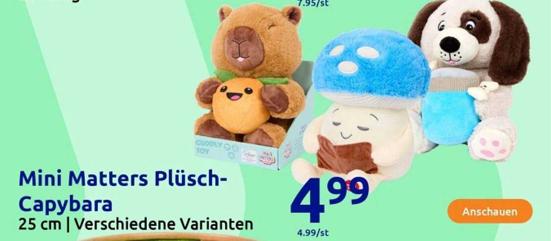Mini Matters Plüsch-Capybara 25 cm | Verschiedene Varianten
