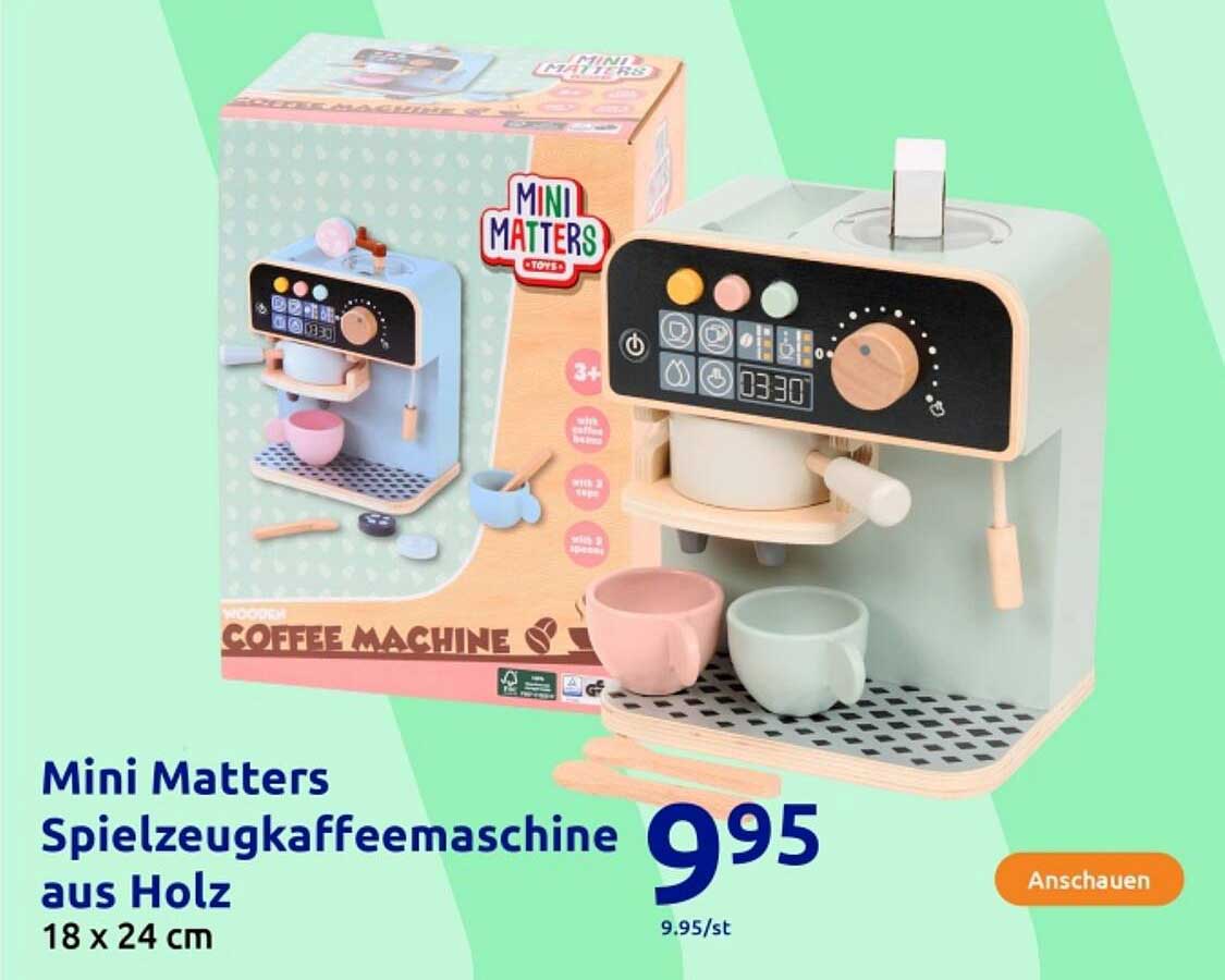 Mini Matters Spielzeugkaffeemaschine aus Holz