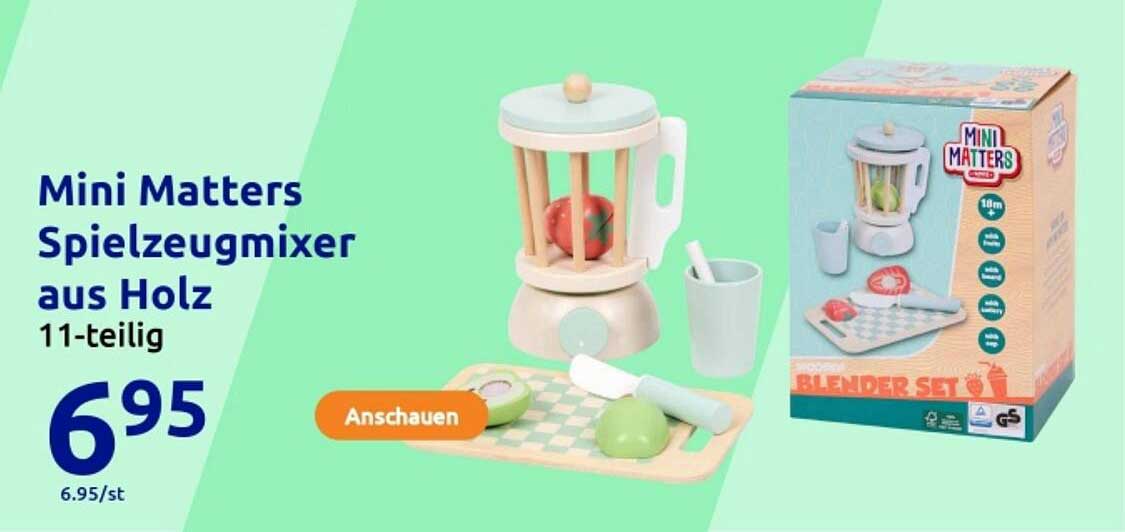 Mini Matters Spielzeugmixer aus Holz 11-teilig