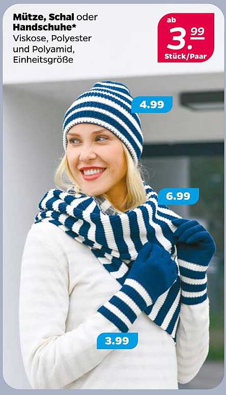 Mütze, Schal oder Handschuhe*