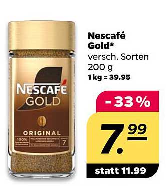Nescafé Gold* 200 g - jetzt für nur 7,99 €!