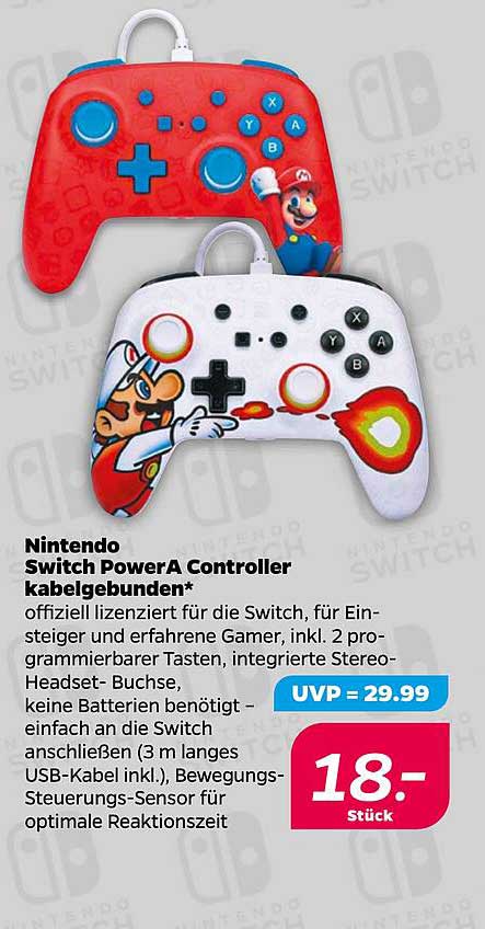 Nintendo Switch PowerA Controller kabelgebunden