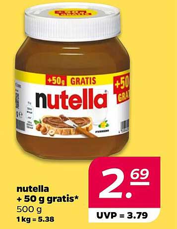 Nutella + 50 g gratis* - 500 g