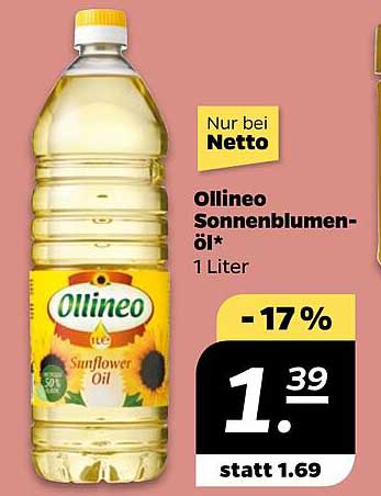 Ollineo Sonnenblumen-öl 1 Liter -17%