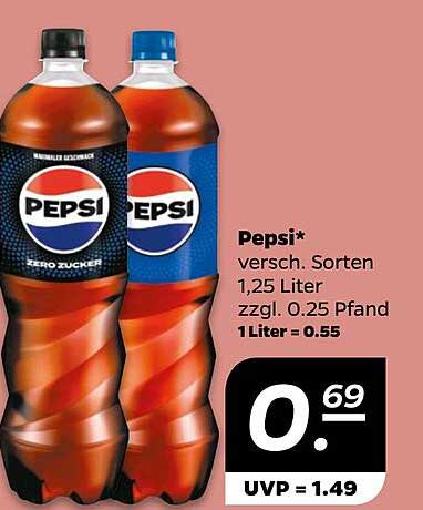 Pepsi - verschiedene Sorten 1,25 Liter