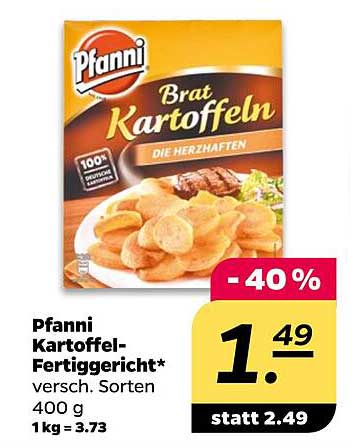 Pfanni Bratkartoffeln - Fertiggericht, verschiedene Sorten, 400 g