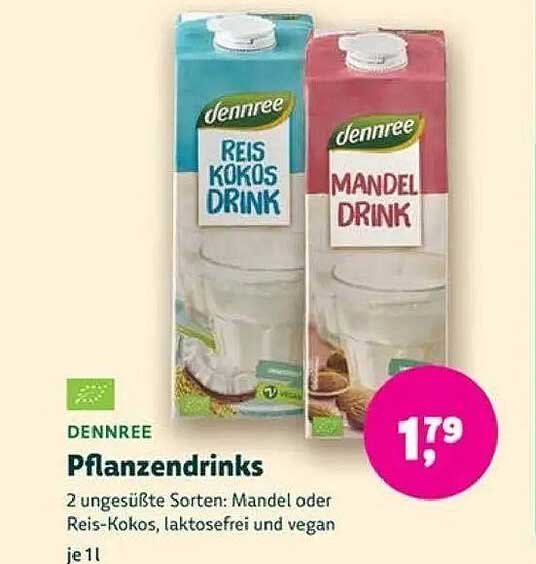 Pflanzendrinks - Mandeldrink oder Reis-Kokos Drink