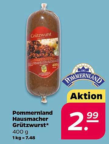 Pommernland Hausmacher Grützwurst 400 g - Aktion