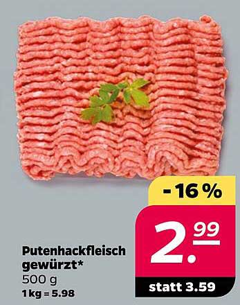 Putenhackfleisch gewürzt 500 g