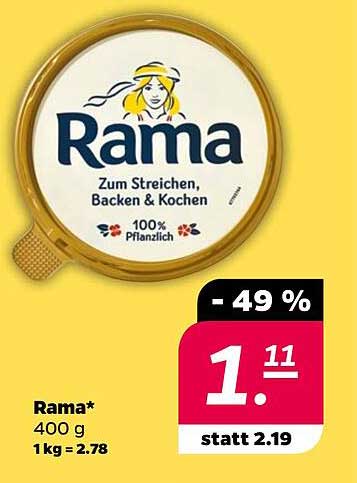 Rama 400 g - zum Streichen, Backen & Kochen