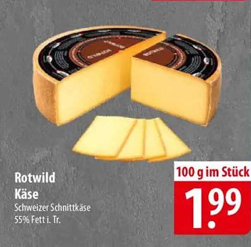 Rotwild Käse - Schweizer Schnittkäse 55% Fett i. Tr.