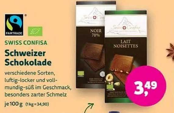 SCHWEIZER SCHOKOLADE - SWISS CONFISA