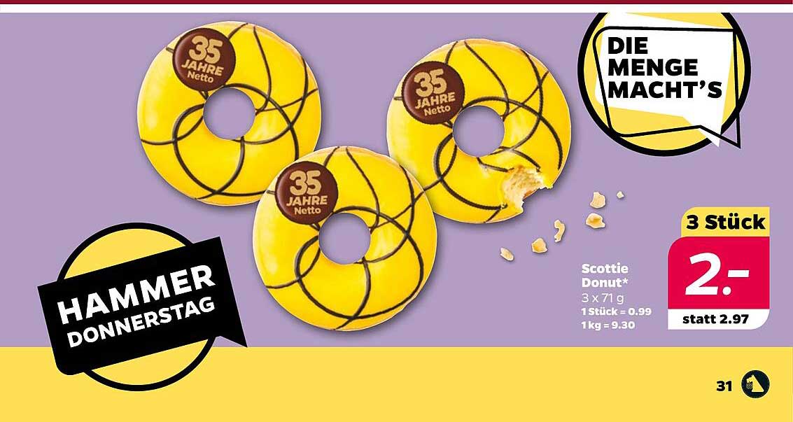 Scottie Donut - 3 Stück für nur 2,- statt 2,97