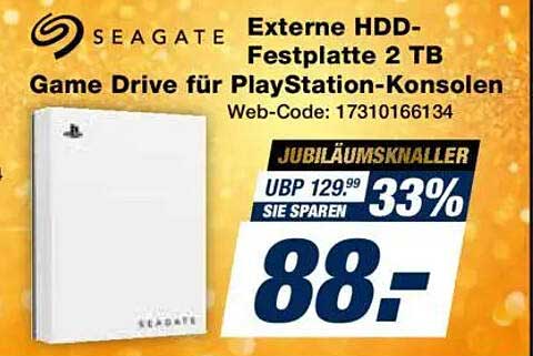 Seagate Externe HDD-Festplatte 2 TB Game Drive für PlayStation-Konsolen