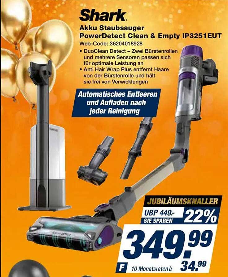 Shark Akku Staubsauger PowerDetect Clean & Empty IP3251EUT