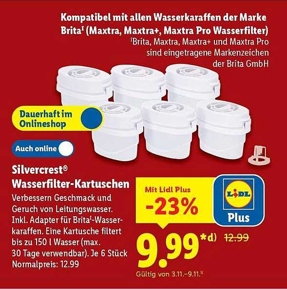 Silvercrest® Wasserfilter-Kartuschen