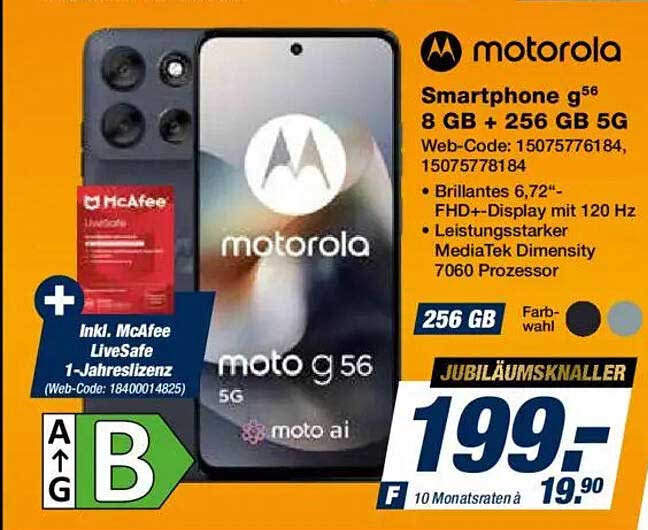 Smartphone g56 8 GB + 256 GB 5G