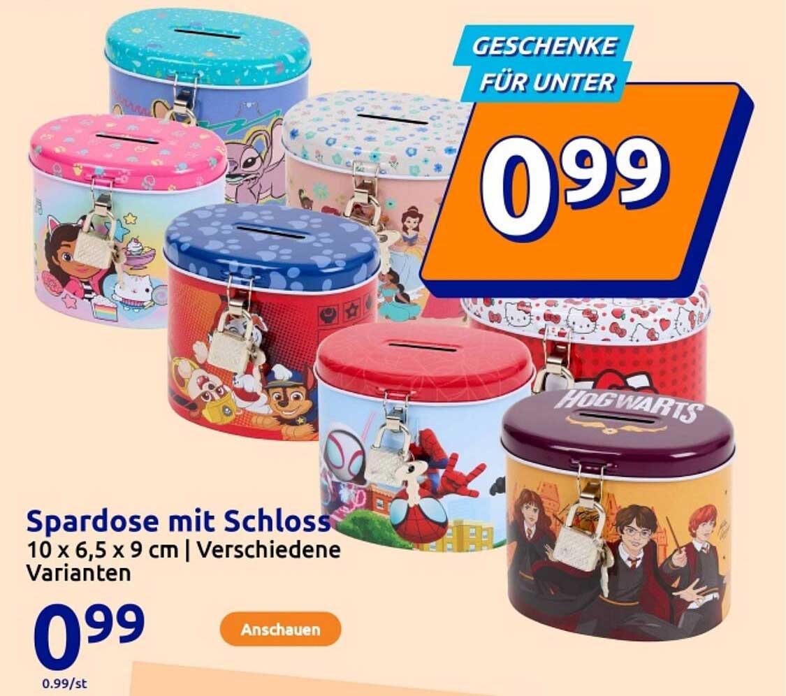 Spardose mit Schloss - Verschiedene Varianten