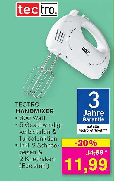 TECTRO HANDMIxer – 300 Watt mit 5 Geschwindigkeitsstufen