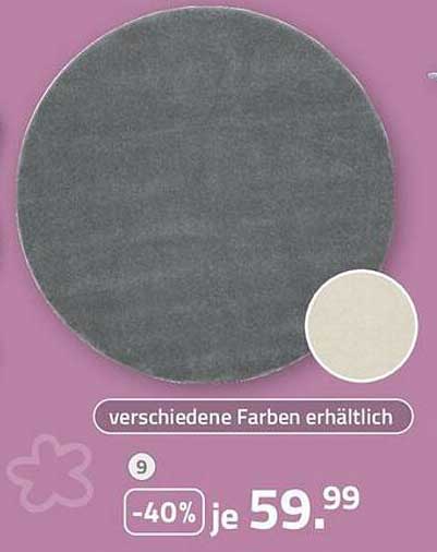 Teppich rund - verschiedene Farben verfügbar