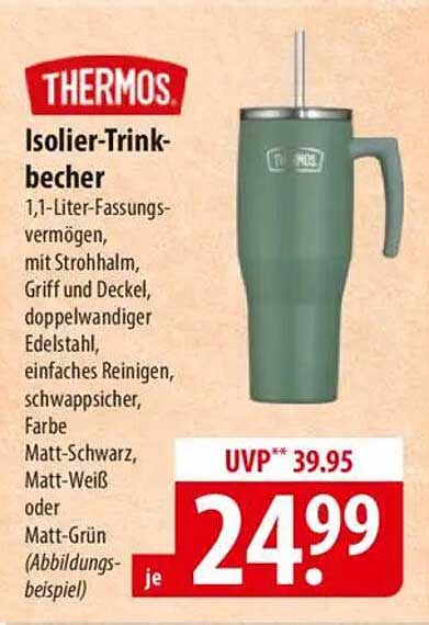 Thermos Isolier-Trinkbecher 1,1-Liter-Fassungsvermögen