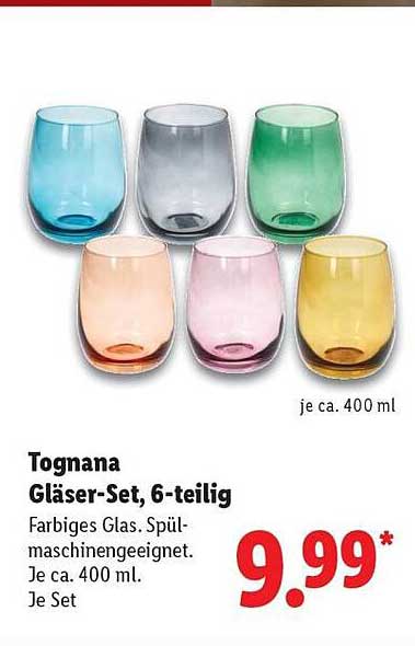 Tognana Gläser-Set, 6-teilig