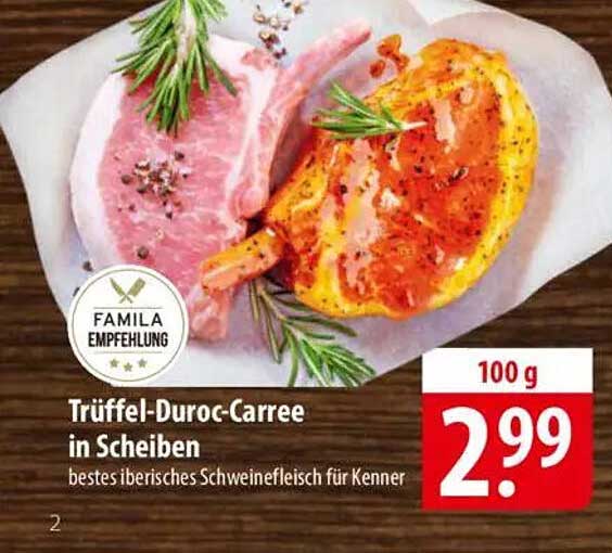 Trüffel-Duroc-Carree in Scheiben